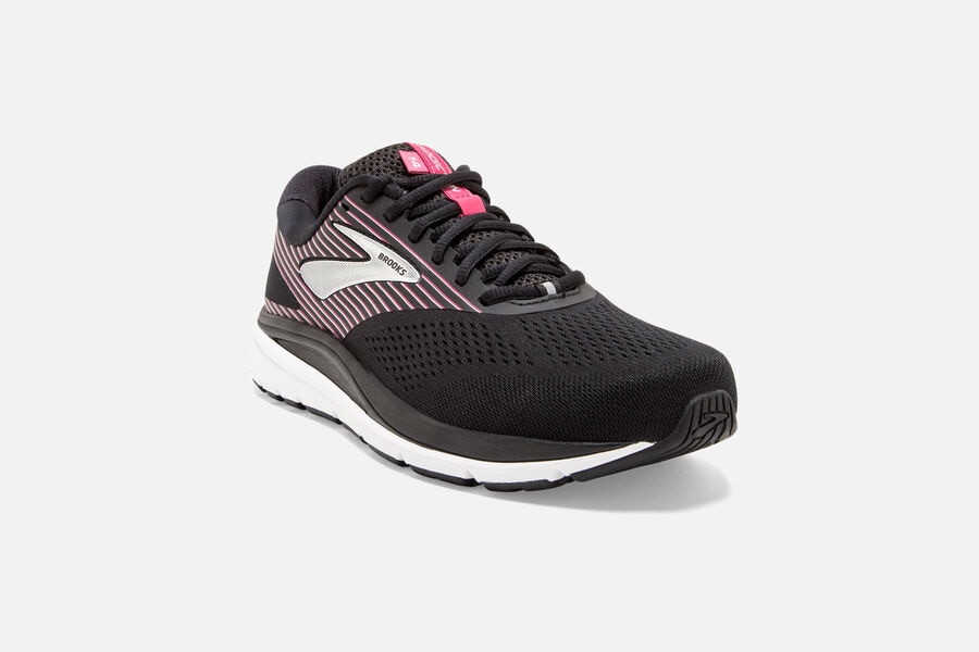 Brooks Addiction 14 Road Running Shoes Womens - Black/Pink/Silver - PDQOT-5623